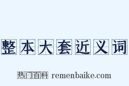 整本大套近义词是什么意思的图片